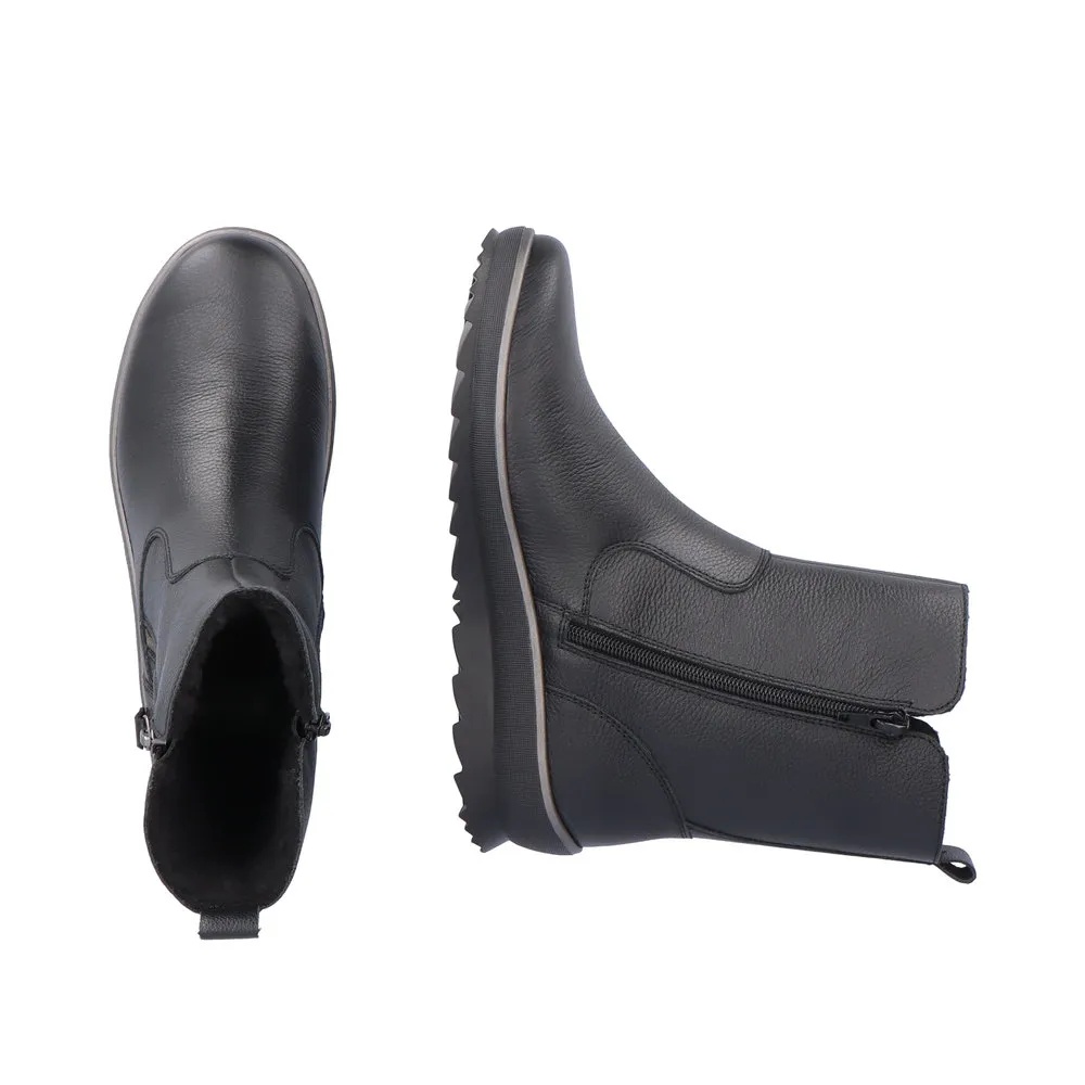 Cizmulita dama, piele naturala R8482-01, negru - imagine 9