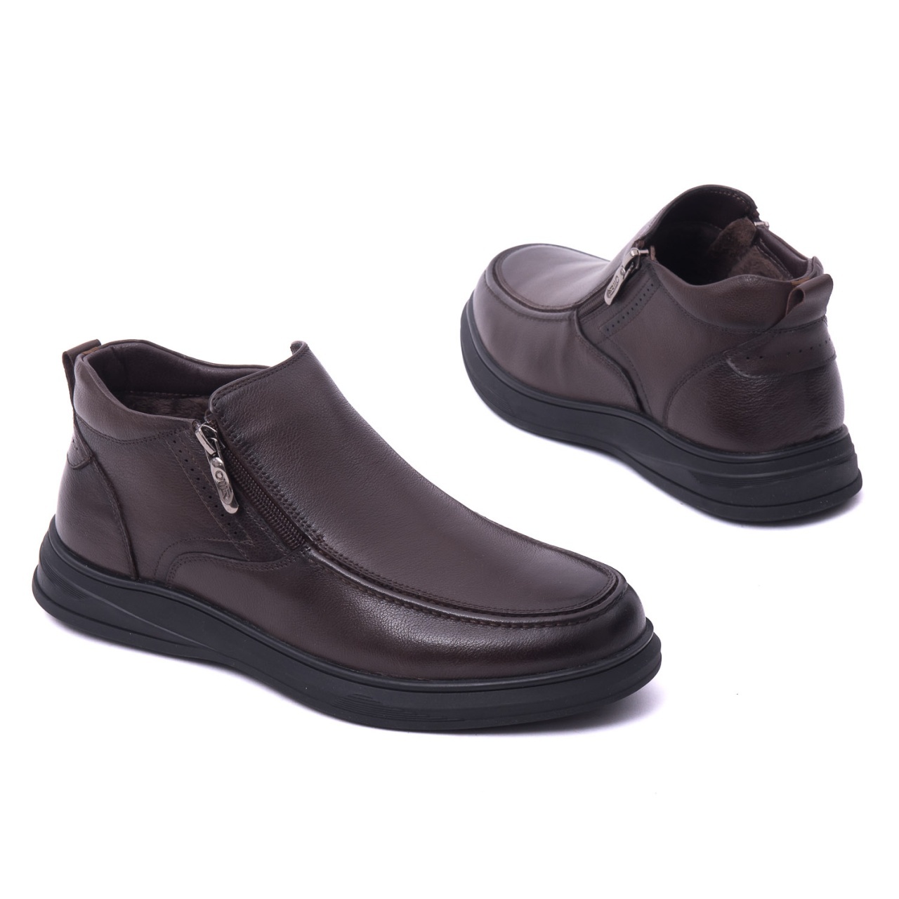 Ghete barbati din piele naturala, Otter, L1L170007B 02-N, maro - imagine 3