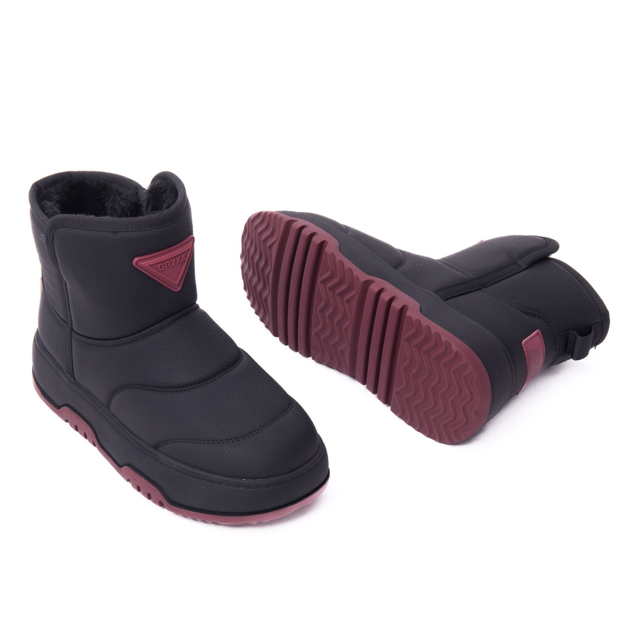 Ghete dama din material sintetic, Gryxx 7R623D82-8R10 01-S, negru - imagine 5