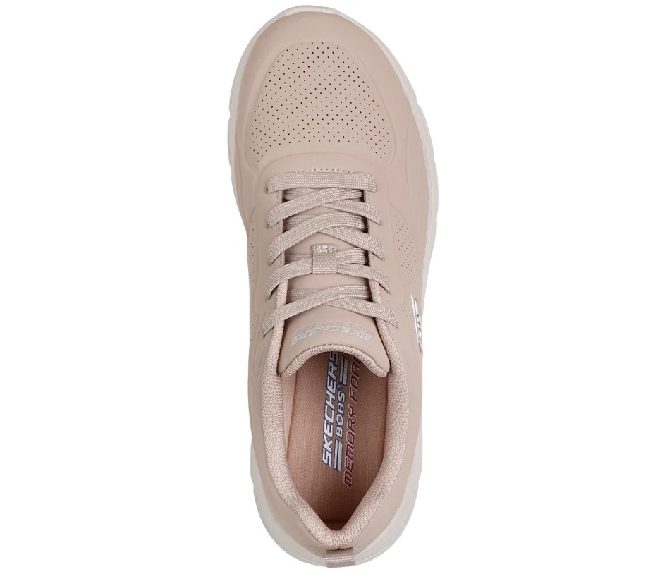 Pantofi sport damă Skechers BOBS 117715-TAN roz prăfuit, Memory Foam - imagine 2