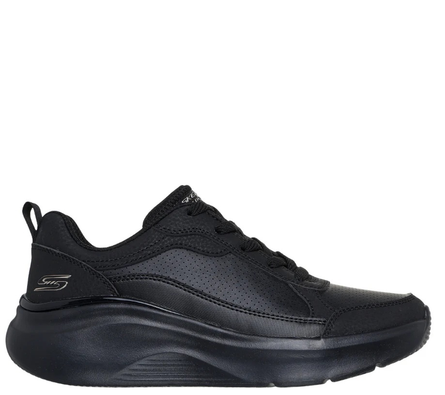 Pantofi sport damă Skechers BOBS B Love – Classic Joy 117462-BBK, negri, piele ecologică, cu Memory Foam - imagine 2